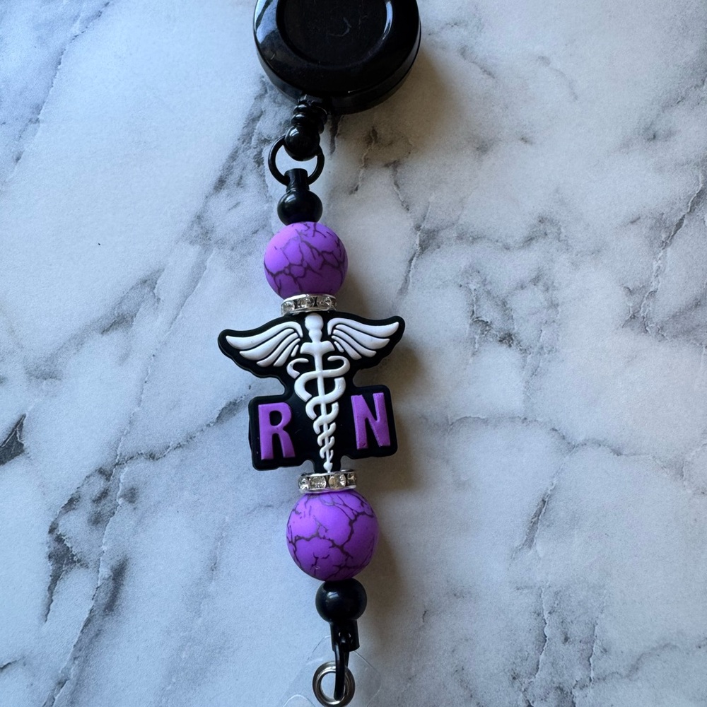Purple RN Badge Reel